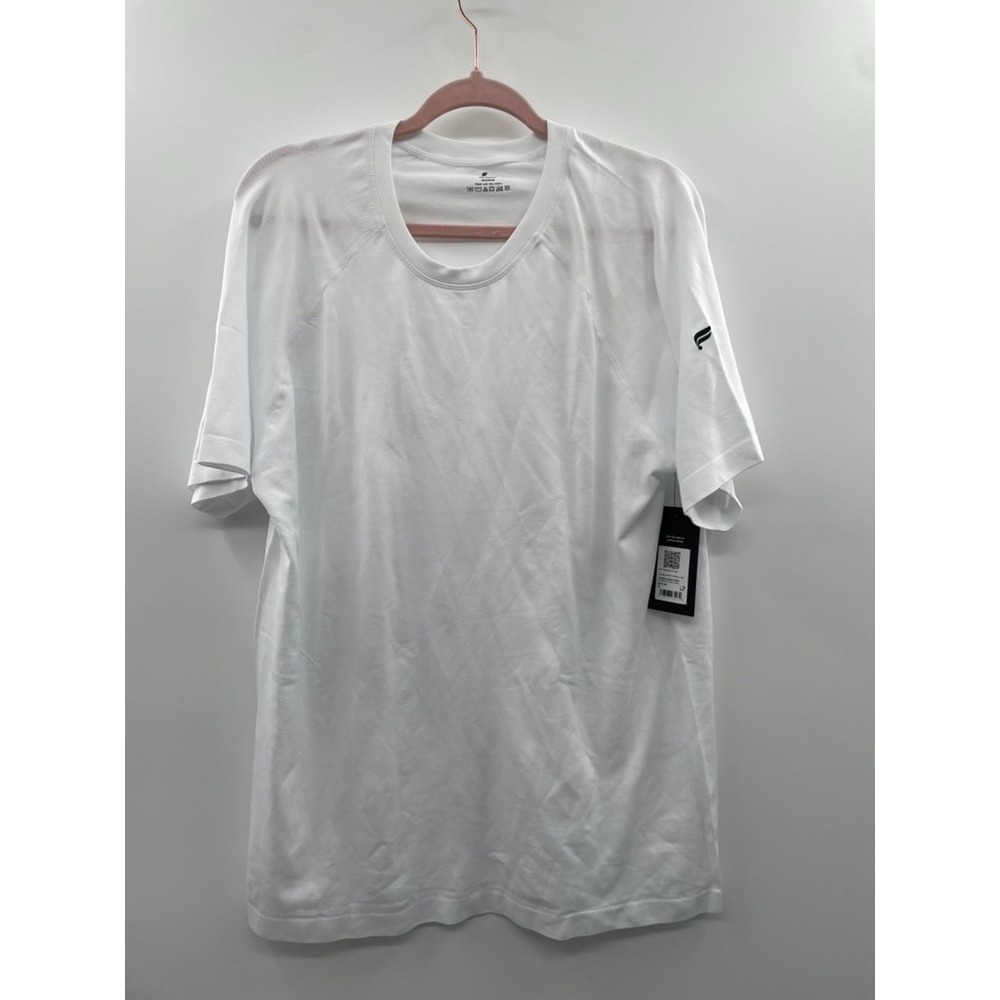 NWT Fabletics The Training Day Tee Shirt Mens XL Classic White Long Sleeve Sport